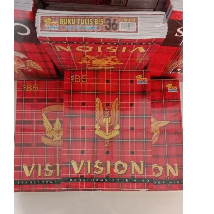 

Buku VISION BOXY B5 36 Lembar 1 pack isi 10 buku