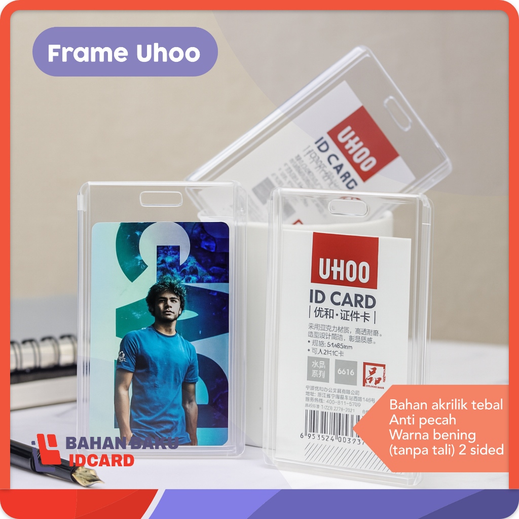 

Card holder Acrylic Transparent Badge ID Card casing Kartu pegawai akrilik UHoo 6024