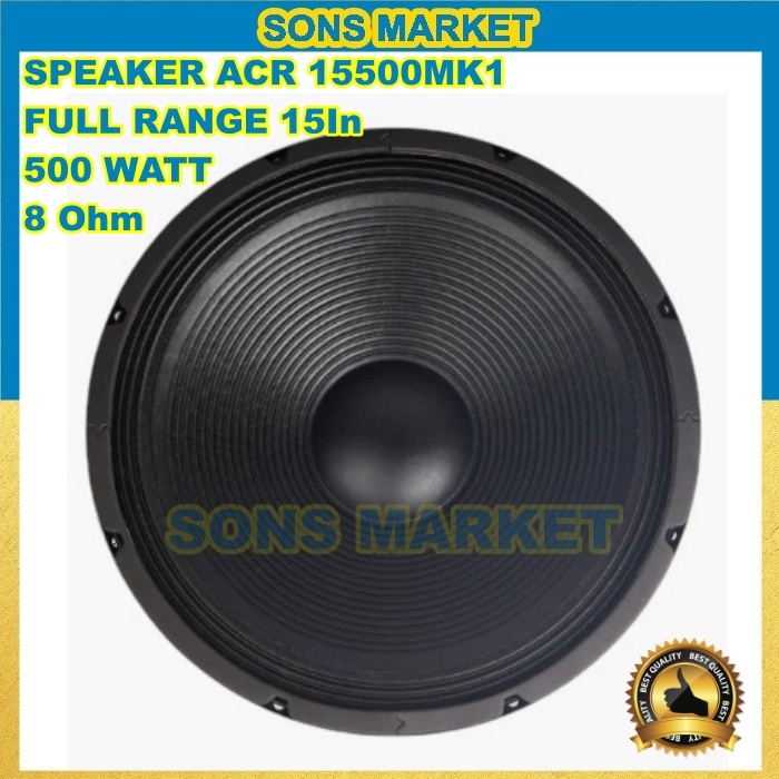 SPEAKER ACR 15 inch 15500 MK1 SPEAKER ACR 15500MK1 15in FULL RANGE 500 WATT ORIGINAL