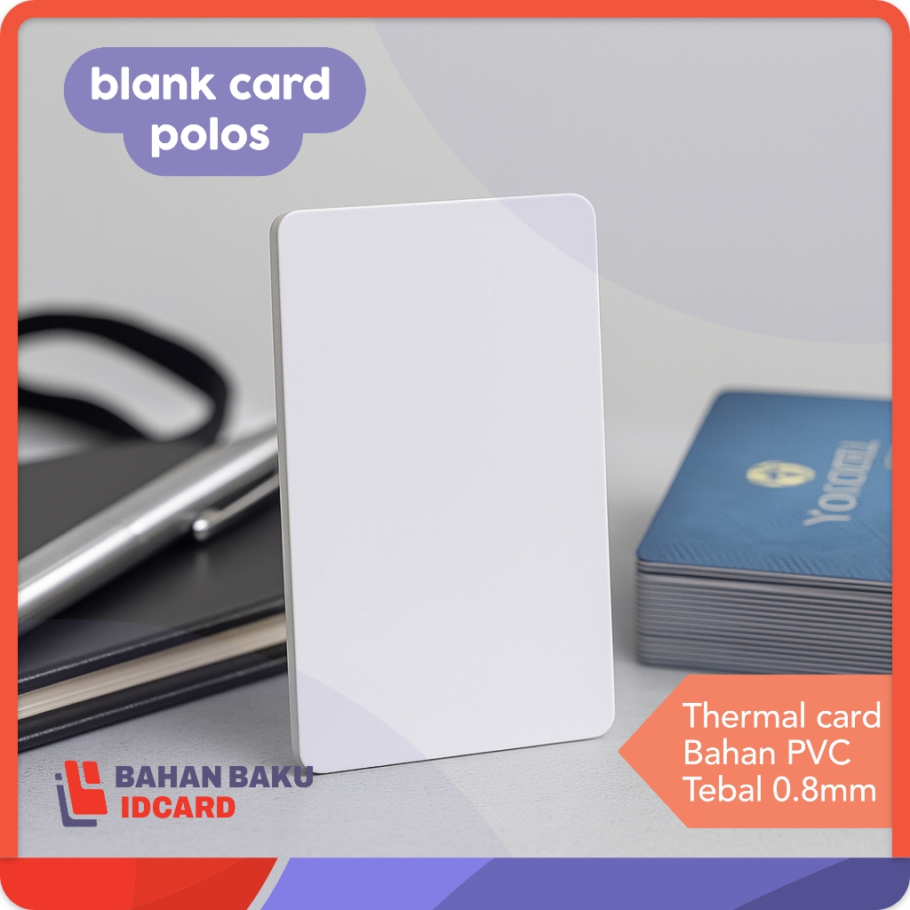 

BLANK ID CARD POLOS / Kartu Blank id Card Thermal PVC Card 0.8 mm Polos Standar ISO