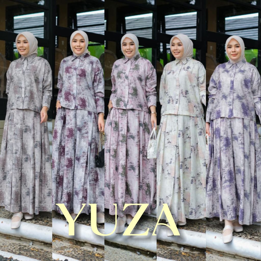 (25) DLOVERA YUZA ONESET Baju Setelan Rok Wanita Muslimah Yuza Set By D'Lovera. Twear