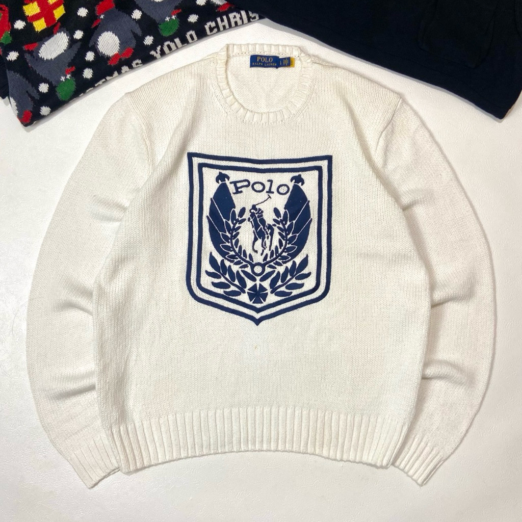 L-XL | PoloRL Uni Crest Logo Knit Sweater