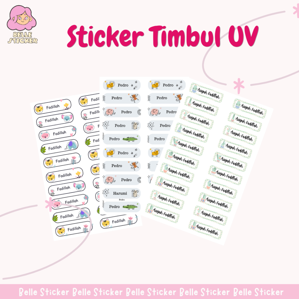 

Stiker Sendok Piring Gelas Perabotan Sekolah Waterprof STIKER DTF UV Sticker Timbul Stiker DTV