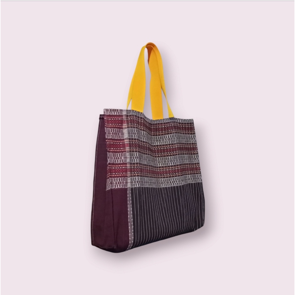Tote bag ULOS Ukuran Besar Premium Custom Penutup kancing