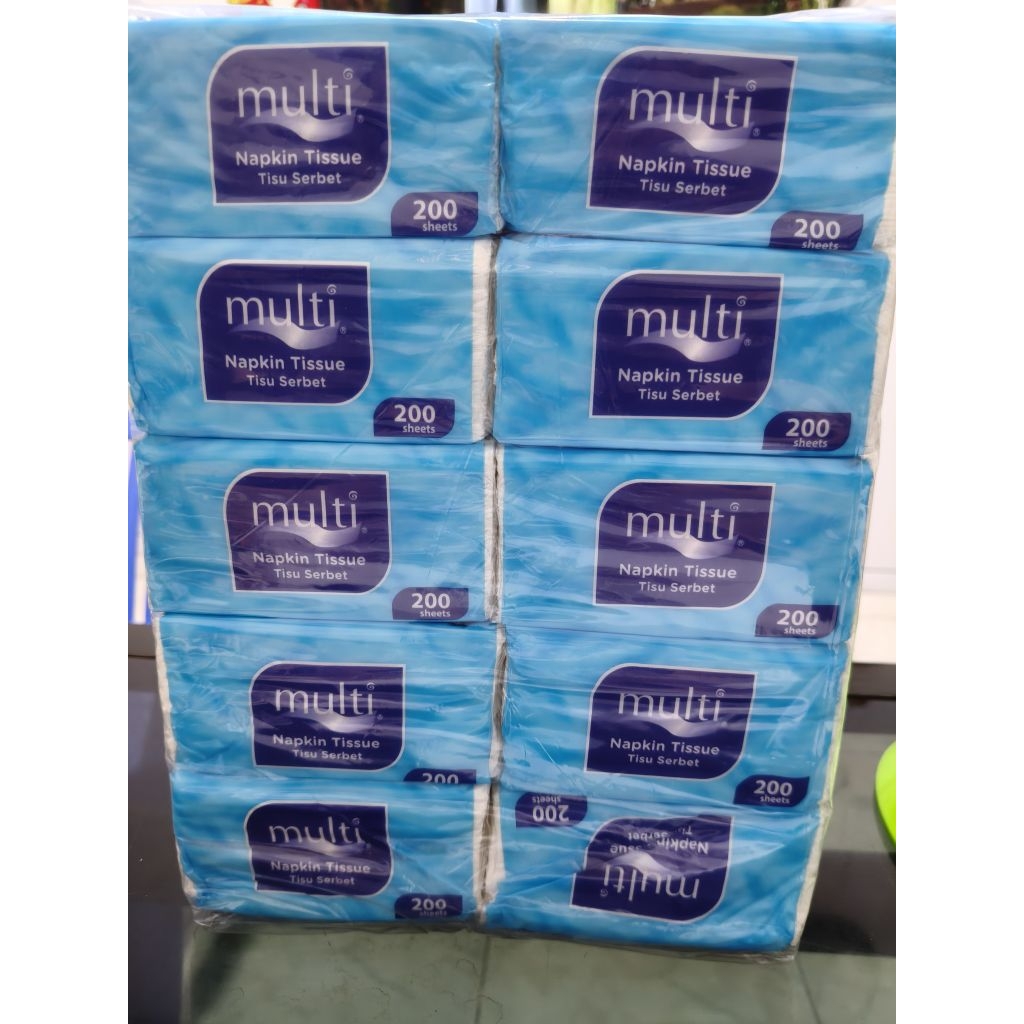 Tisu Napkin multi 200 sheet isi 10 pcs/muti pop up/ tisu pop up/ tisu murah