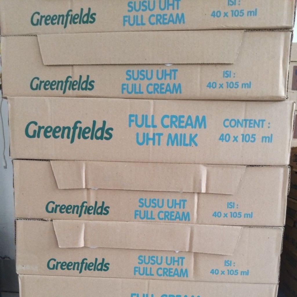 

Greendfields Susu UHT Full Cream Dus 105ml EXP 03/26