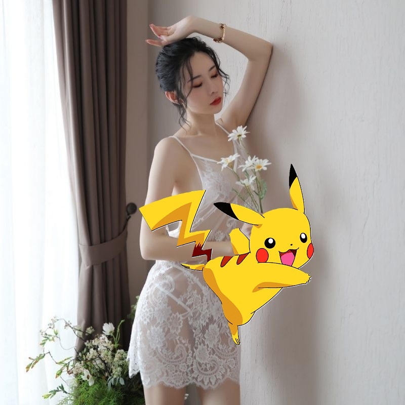 [oddsolshop] pekanbaru/Lingerie + CD Set Pakaian Dalam Baju Tidur Dinas Malam Transparan Wanita v90