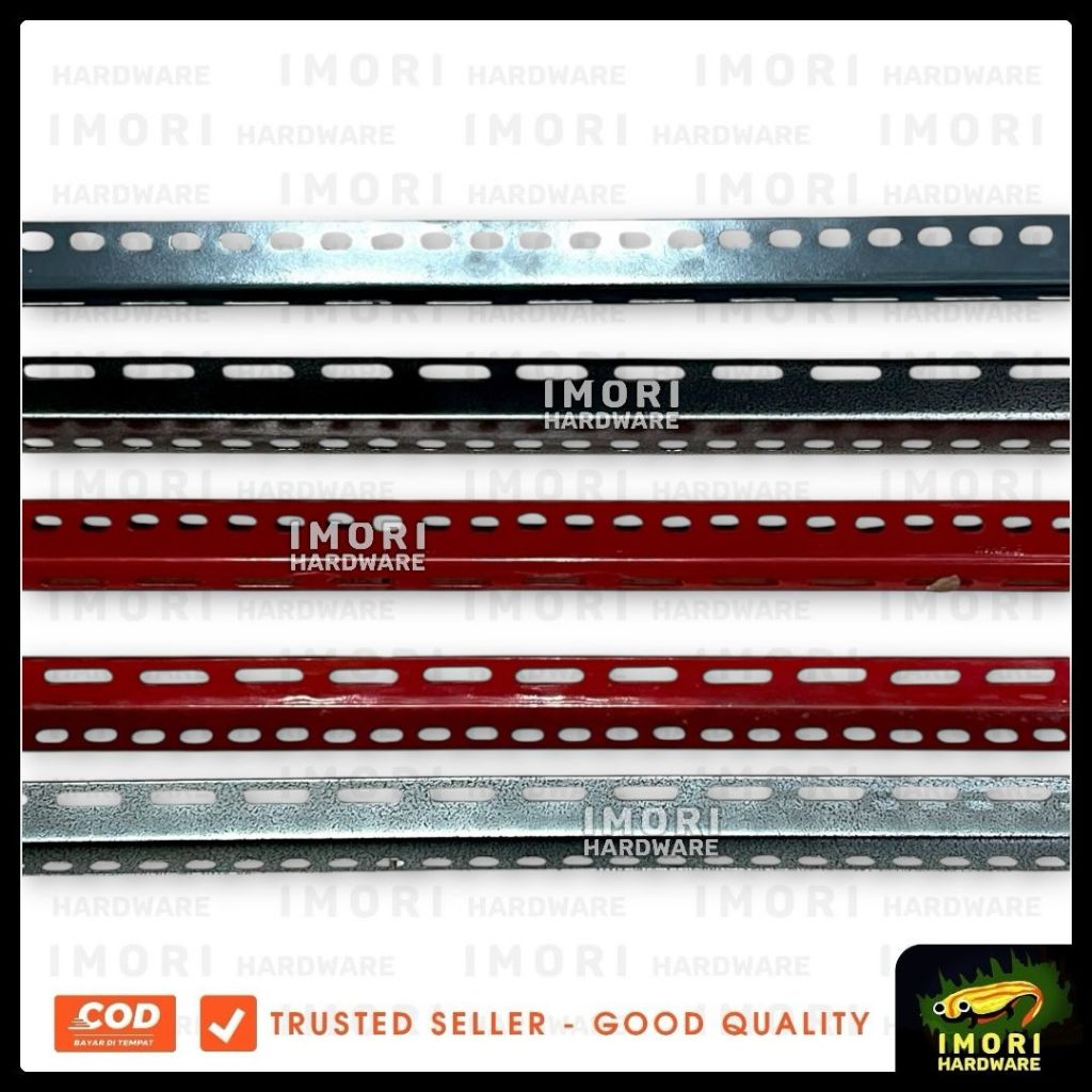 rak siku lubang 3 meter merah abu hammerstone ISI 10 LONJOR im