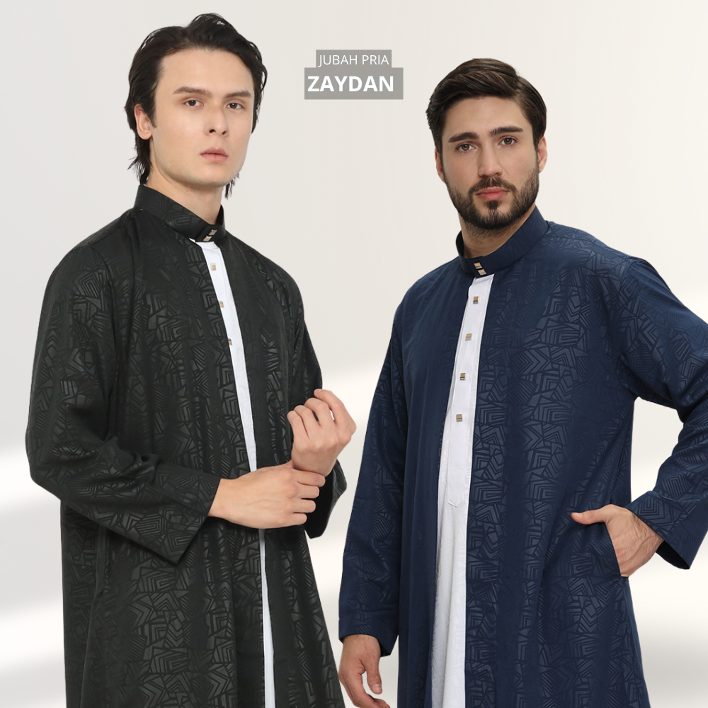 Jubah Sultan Gamis Slimfit Dewasa Lengan Manset Model Embos Jubah Gamis Pria Premium - Akhsanta