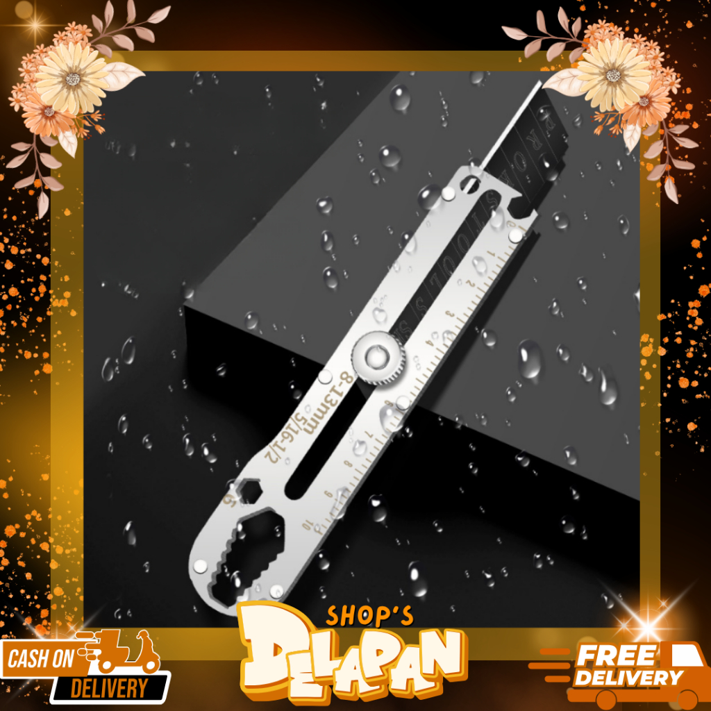 

DELAPANSHOPS |Pisau Cutter Stainless 9in1 Anti Karat Survival | Cutter 9in1 Multifungsi | Pisau Cutter Penggaris | Cutter Stainless Pemotong Kertas Tajam Anti Karat