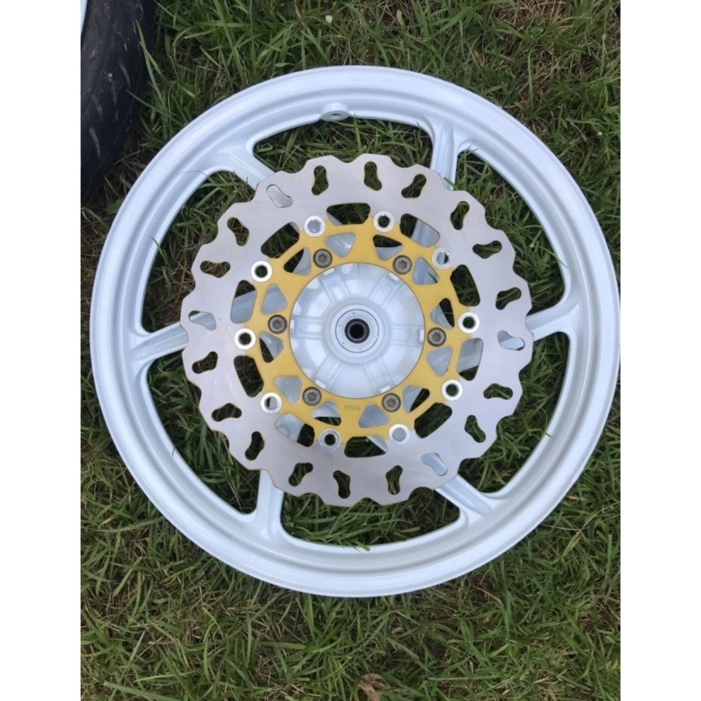 Set Pelek / Velg CB 150 Old PNP Ninja RR/R/SS – sudah repaint warna putih — tampilan lebih clean dan
