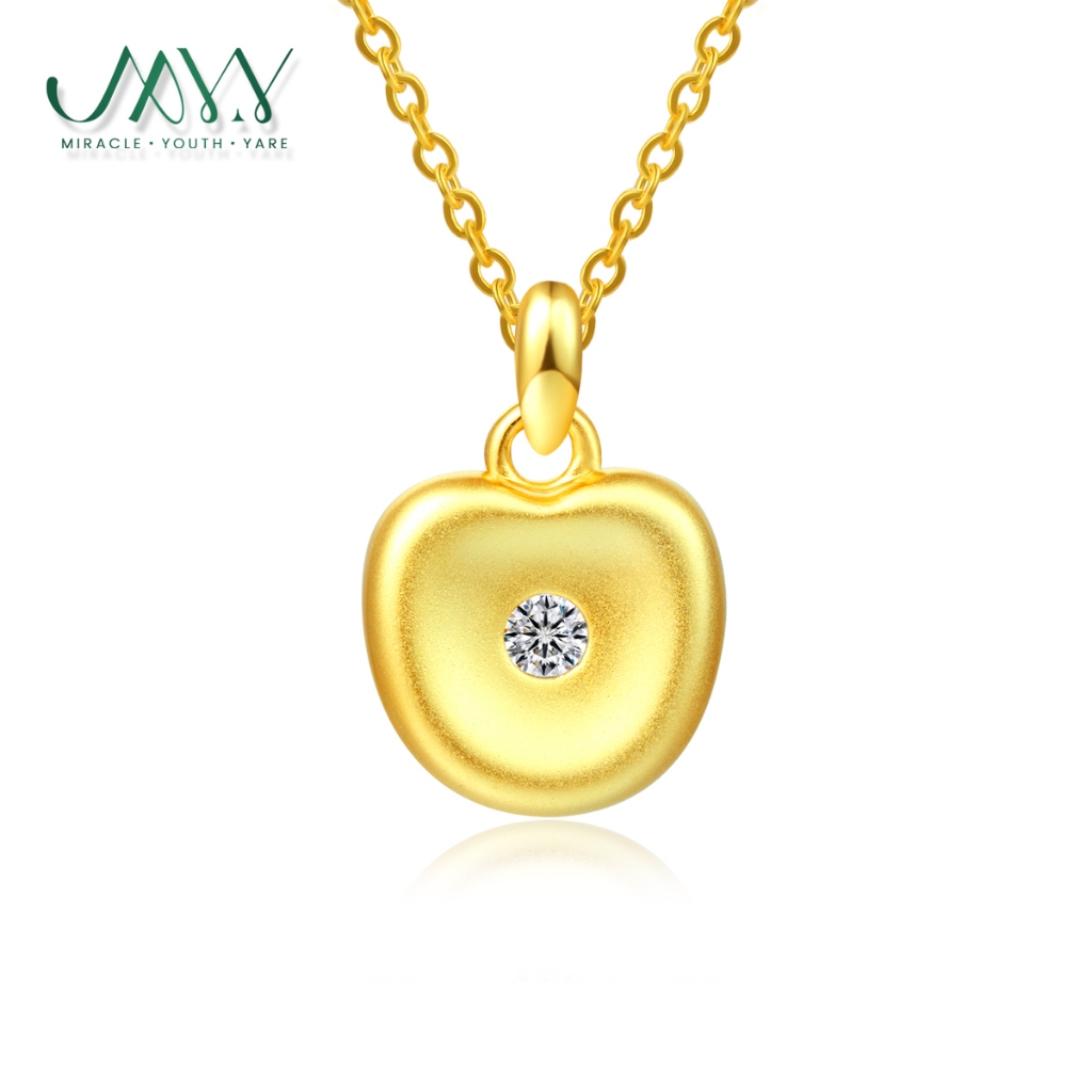 Myy Kalung Emas Lapis 22K Wanita Buah Apel Emas Liontin Anti Alergi Anti Pudar