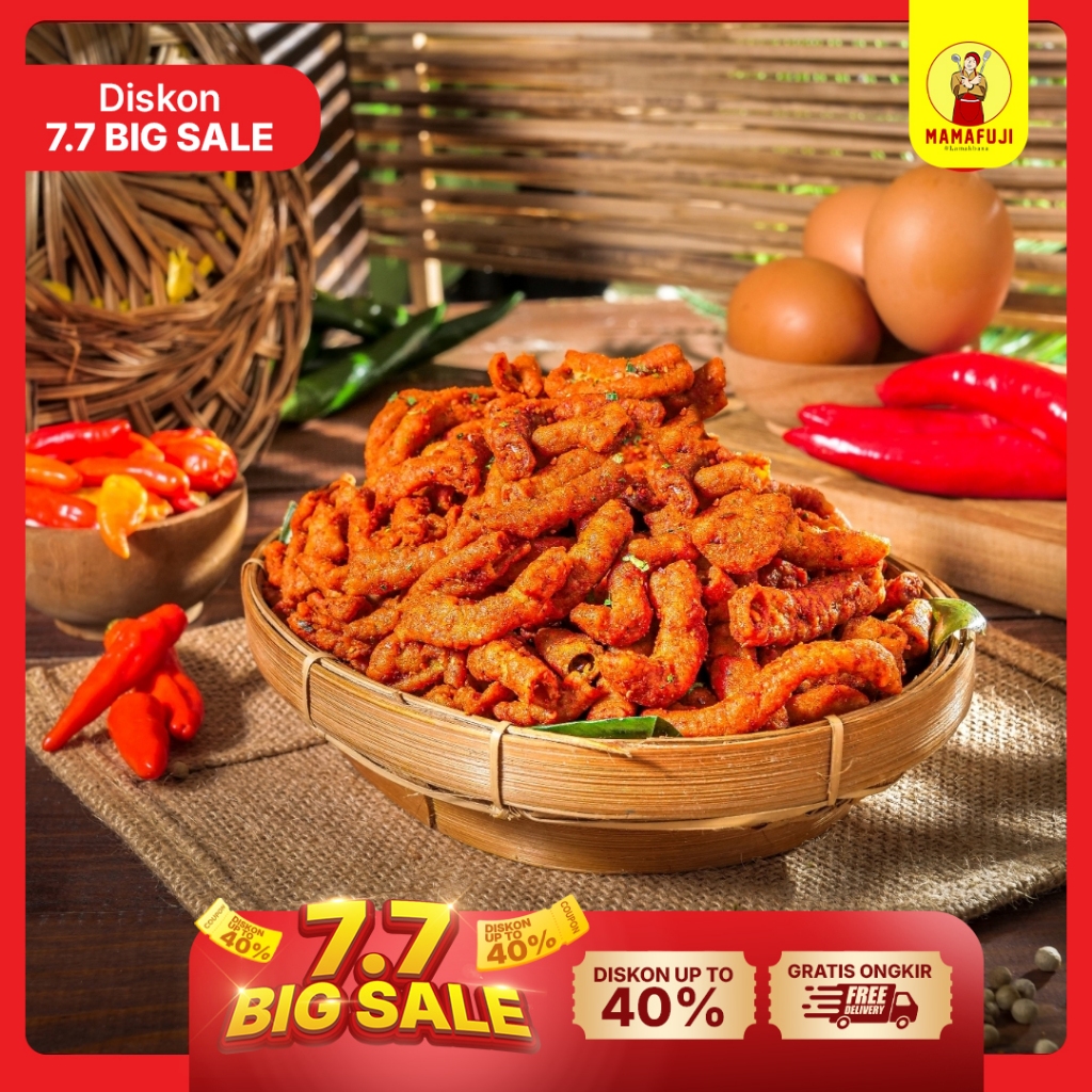 

[NEW LAUNCHING] Mamafuji - Usus Ayam Crispy Original / Pedas Daun Jeruk 1/2kg