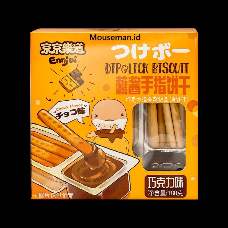 

Ennjoi Choco DIP FINGER BISCUIT Chocolate Flavor Coklat Biskuit Colek dengan Krim Rasa Cokelat 180gr