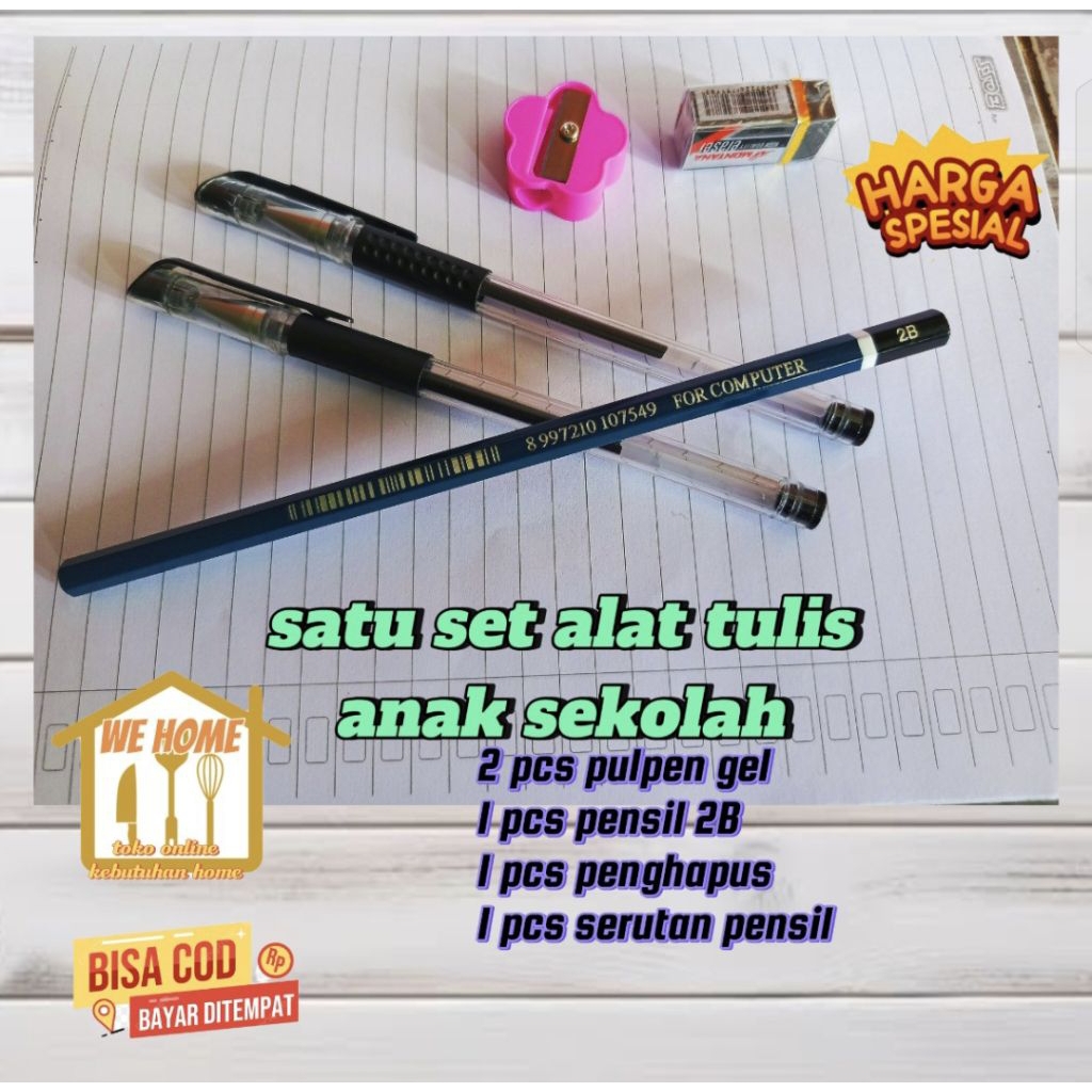 

5 macam alat tulis/ satu set alat tulis untuk sekolah