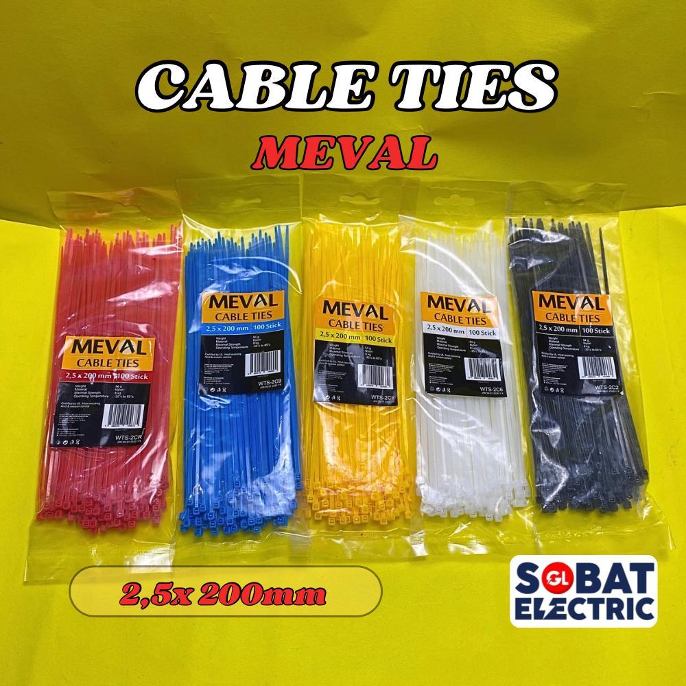 

MEVAL Cable Ties 2.5 mm - Kabel Ties - Tali Ties 2,5 mm - Tali Tis