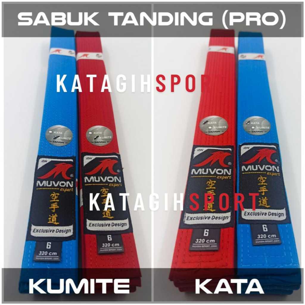 Sabuk Karate Muvon Kata dan Kumite Original / Sabuk Pertandingan Kata dan Kumite Muvon