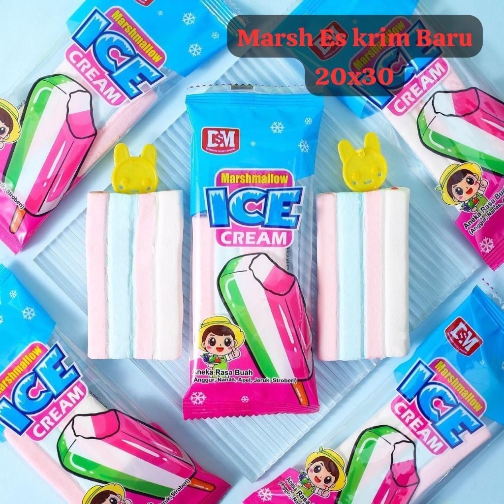 

masmallow baru bentuk ice cream 30 pcs Dsm