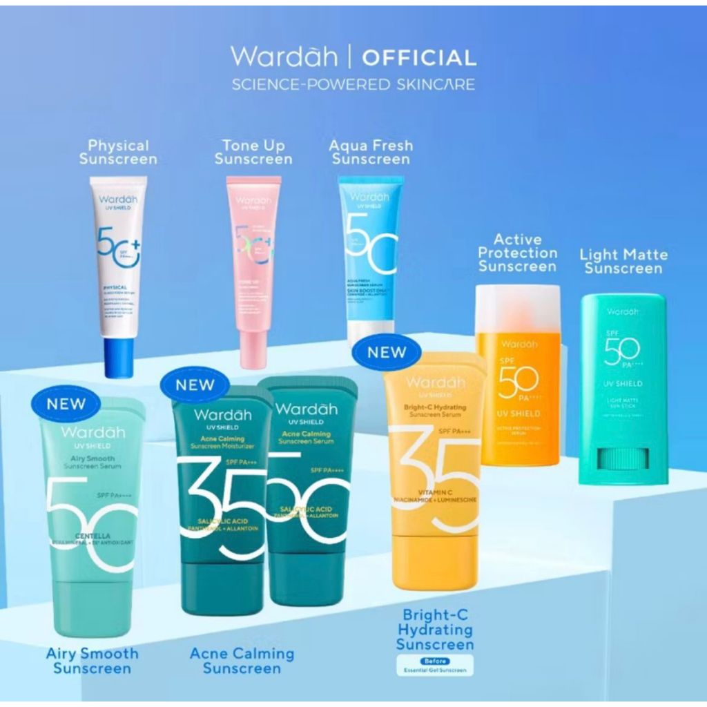 WARDAH SUNSCREEN - SERIES LENGKAP // JSELECTIV X JHON KOSMETIK // Sunblock Wajah WARDAH - ORI️ BPOM 