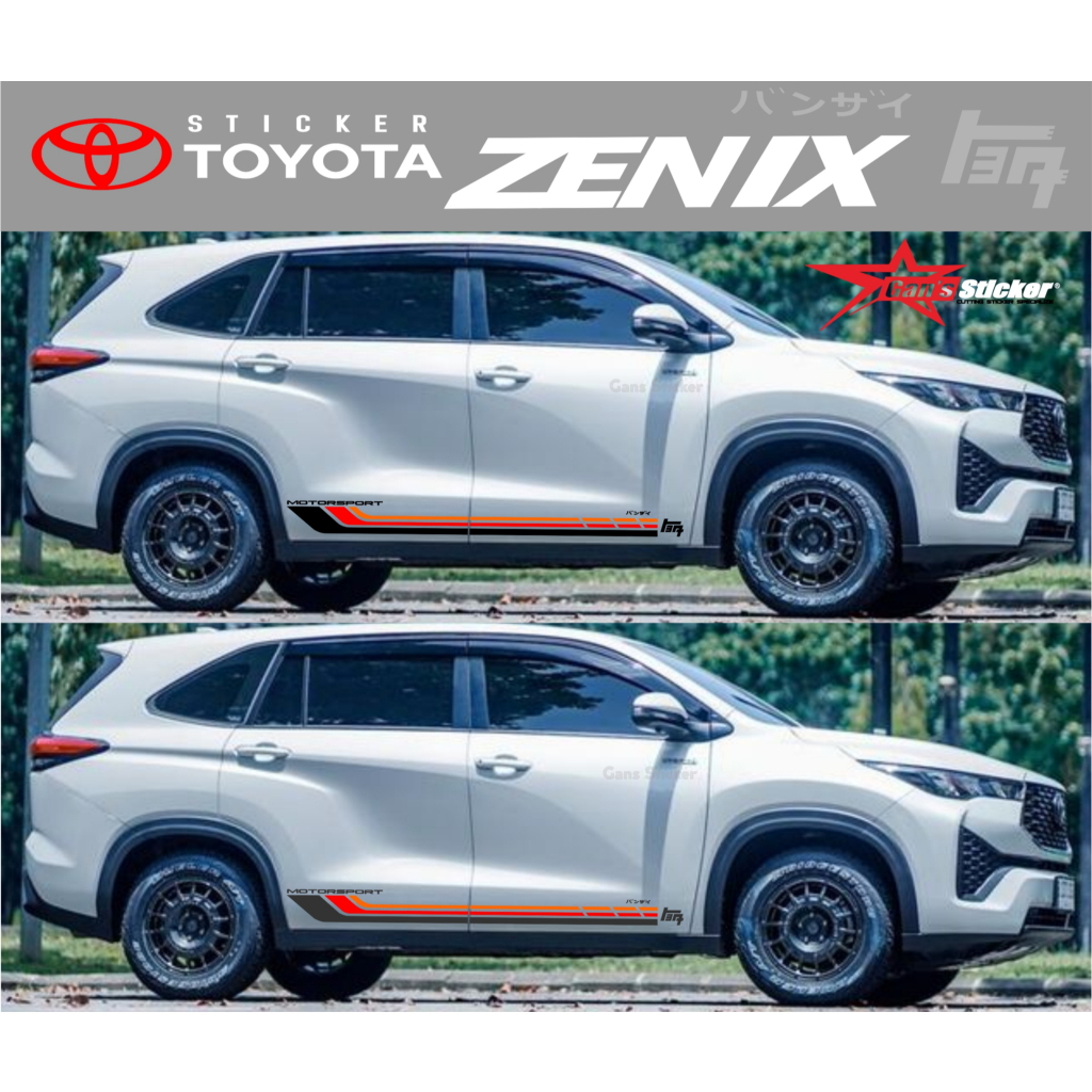 Toyota Zenix Cutting Sticker Aksesoris Mobil Toyota Zenix