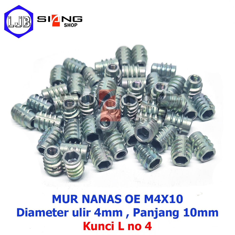 Mur Nanas OE M4x10 (Mur Furniture, Mur Tanam)
