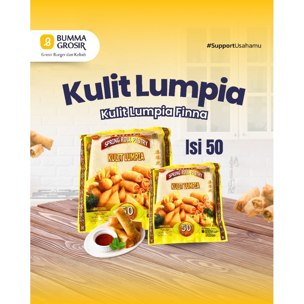 

Finna Kulit Lumpia kecil - kulit piscok - kulit martabak mini - springroll roll - isi 50 lembar