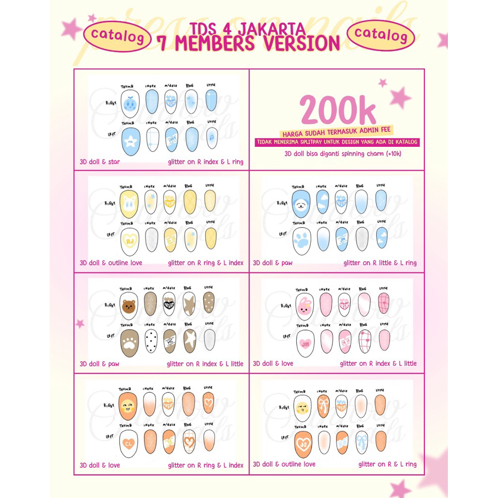 MEMBER VER. NCT DREAM — press on nails/fake nails