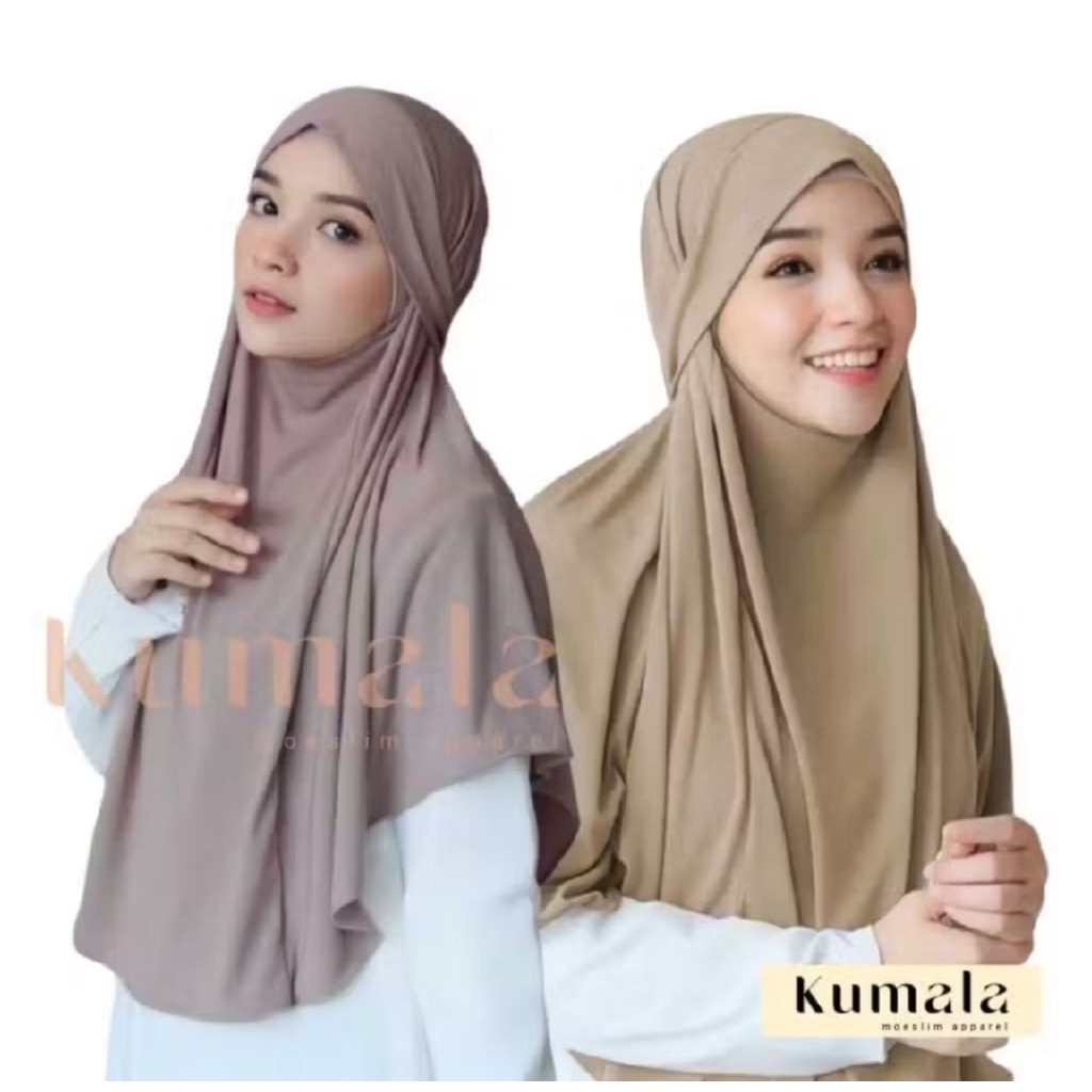 French Khimar Lesti Kejora Bahan Jersey Bergo Cadar Tali French Khimar Cadar Tali Syar'i Jilbab Keru