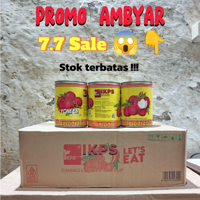 

IKPS Lychee in Syrup Can - Leci Kaleng Ikps Brand 565gr 1 Dus Isi 12 Kaleng