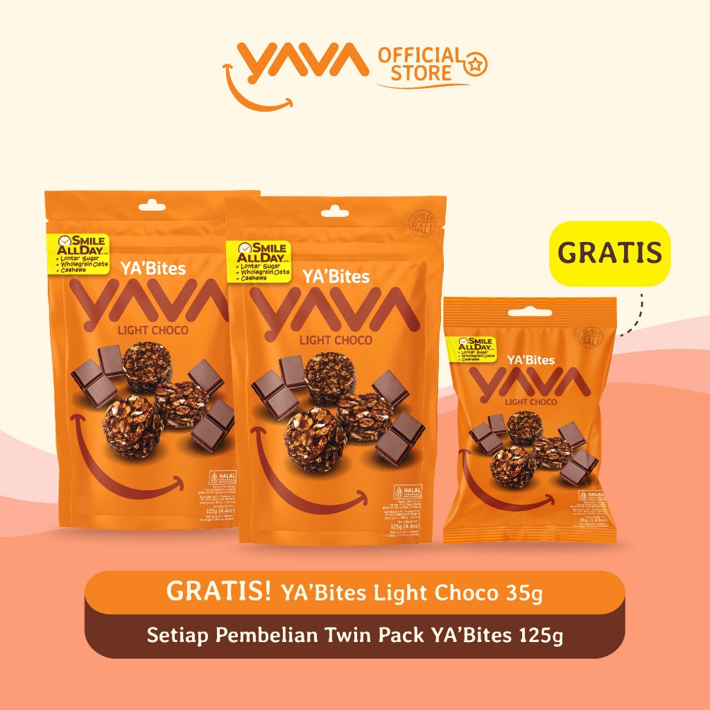

YAVA Twin Pack YA'Bites Light Choco (2 x 125g)