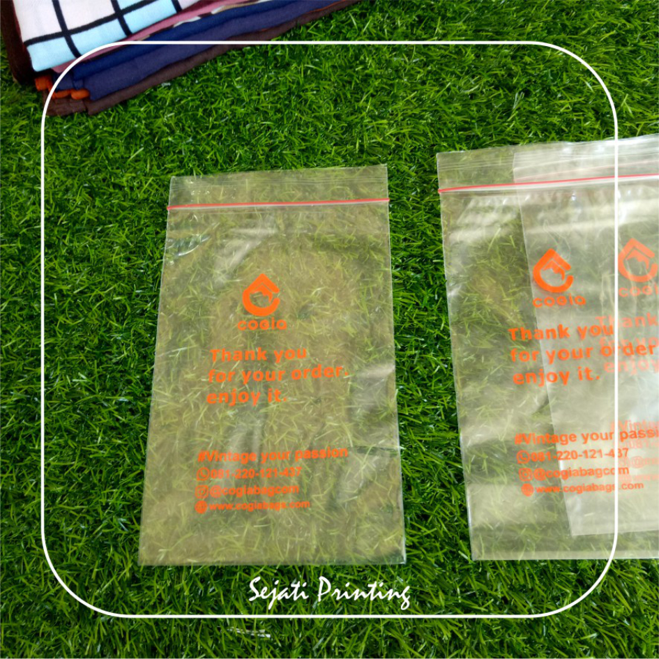 

(iSI 100 PCS) Sablon Plastik Murah Klip Biasa 12, 16 , FREE DESAIN - SEJATIPRINTING