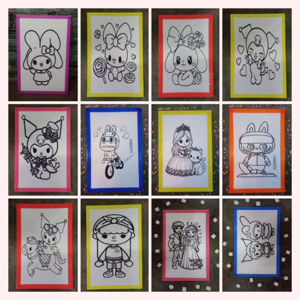 

10 pcs media mewarnai sterofoam ukuran 33x50cm