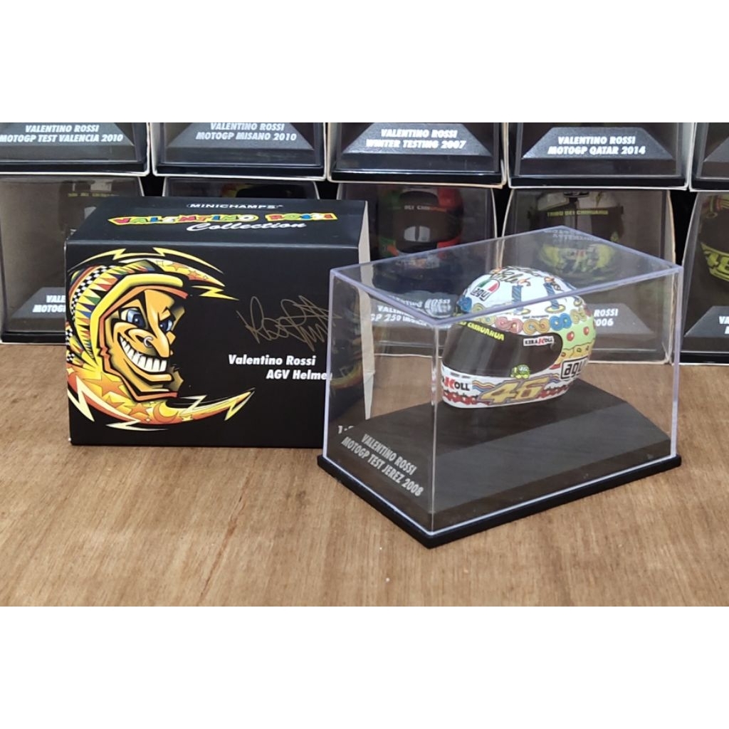 Minichamps Valentino Rossi 1/8 helmet MotoGP Test Jerez 2008.