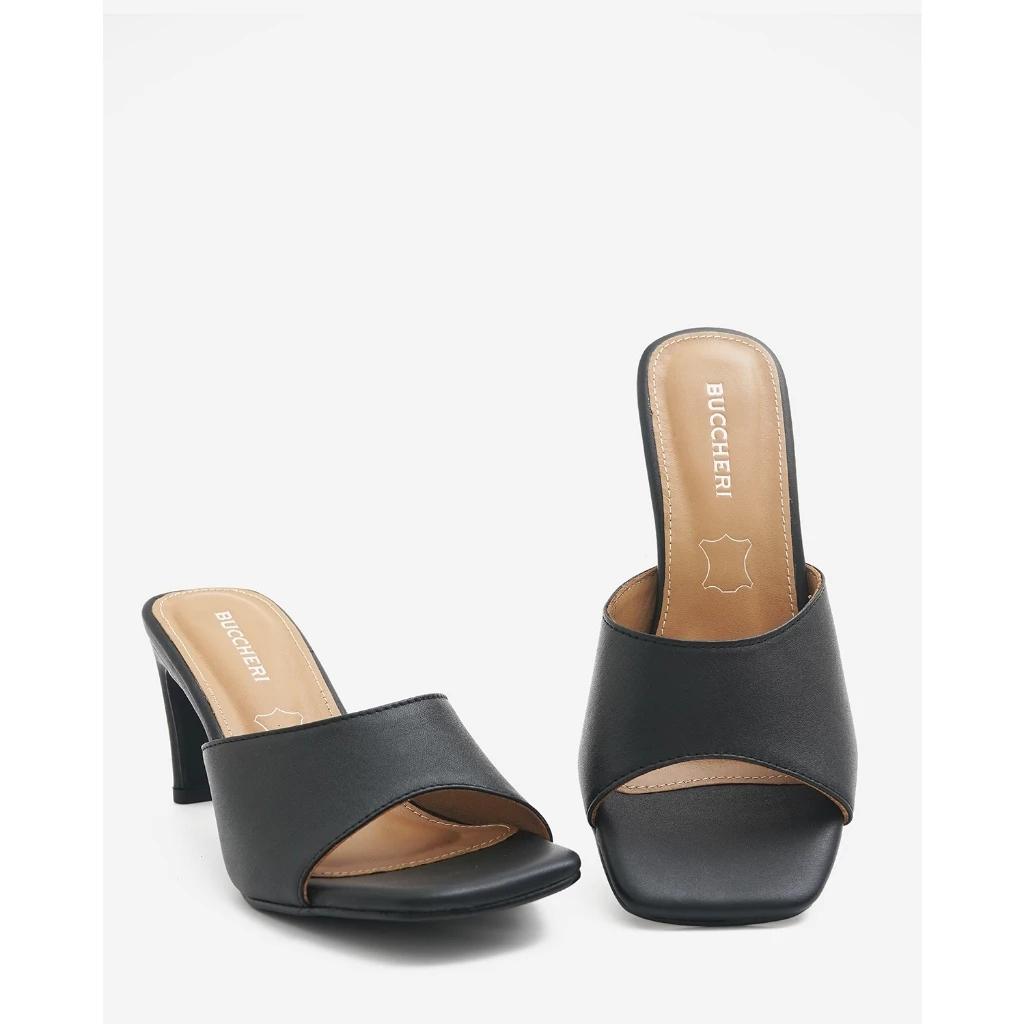 BUCCHERI JULIANA Sandal Heels Wanita Casual-s1701-Black