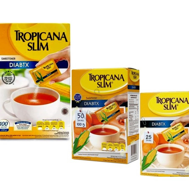 

TROPICANA SLIM SWEETENER DIABTX ISI 25 I 50 I 100 / Gula Penderita Diabetes