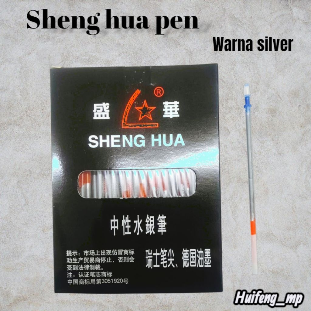 

Pulpen Sheng Hua Silver Pen Penanda Pola Tinta Perak Tulis Kain Kulit