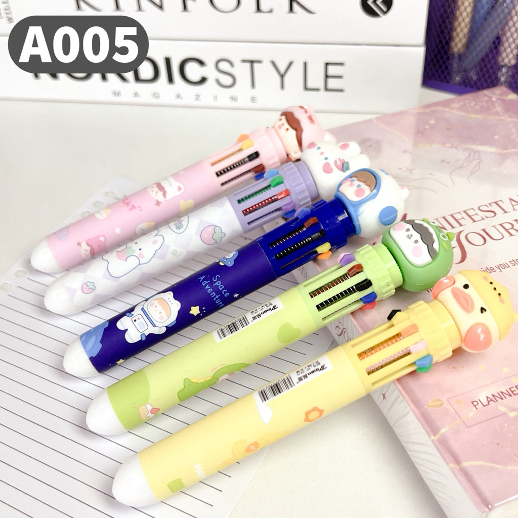 

A005 Pulpen Mekanik 10 Warna Tinta Pena karakter Boneka Gemes Bulpoin Anak Sekolah 10in1