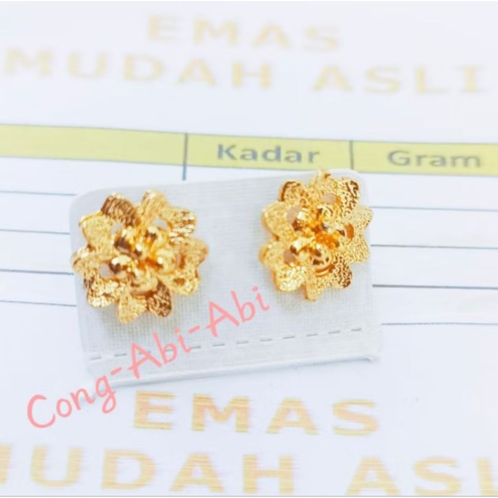 anting emas asli 24 karat 100% ori