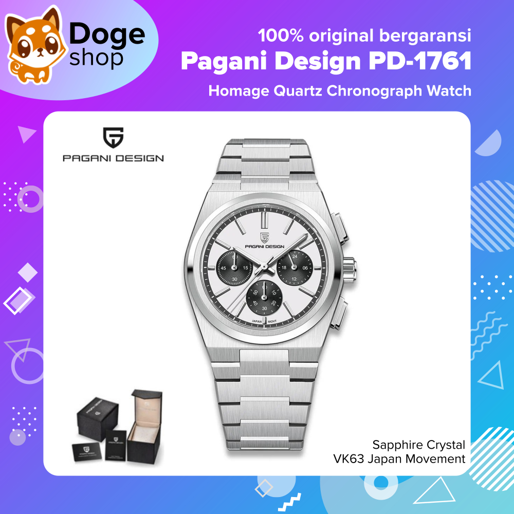 Pagani Design PD-1761 Quartz Chronograph Homage VK63 Japan Movement Jam Tangan PD1761 Sapphire