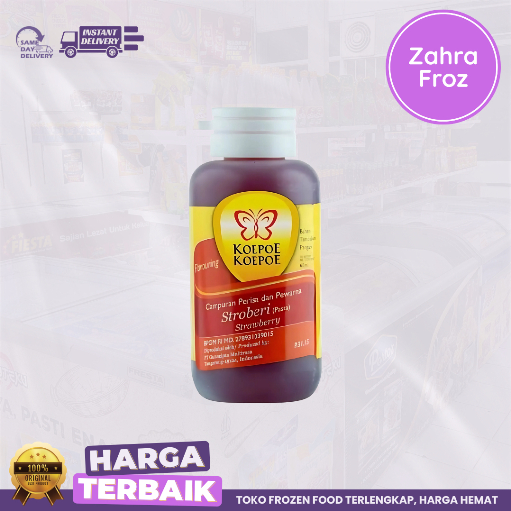 

KOEPOE KOEPOE PASTA STROBERI STRAWBERRY 60 ML | KUPU KUPU PERISA PASTA