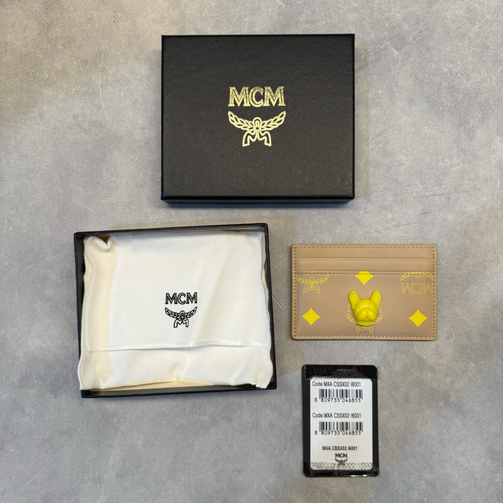 𝙋𝙍𝙀𝙇𝙊𝙑𝙀𝘿 MCM Bulldog 3D Card Case Logo Cardholder Wallet Tempat Kartu