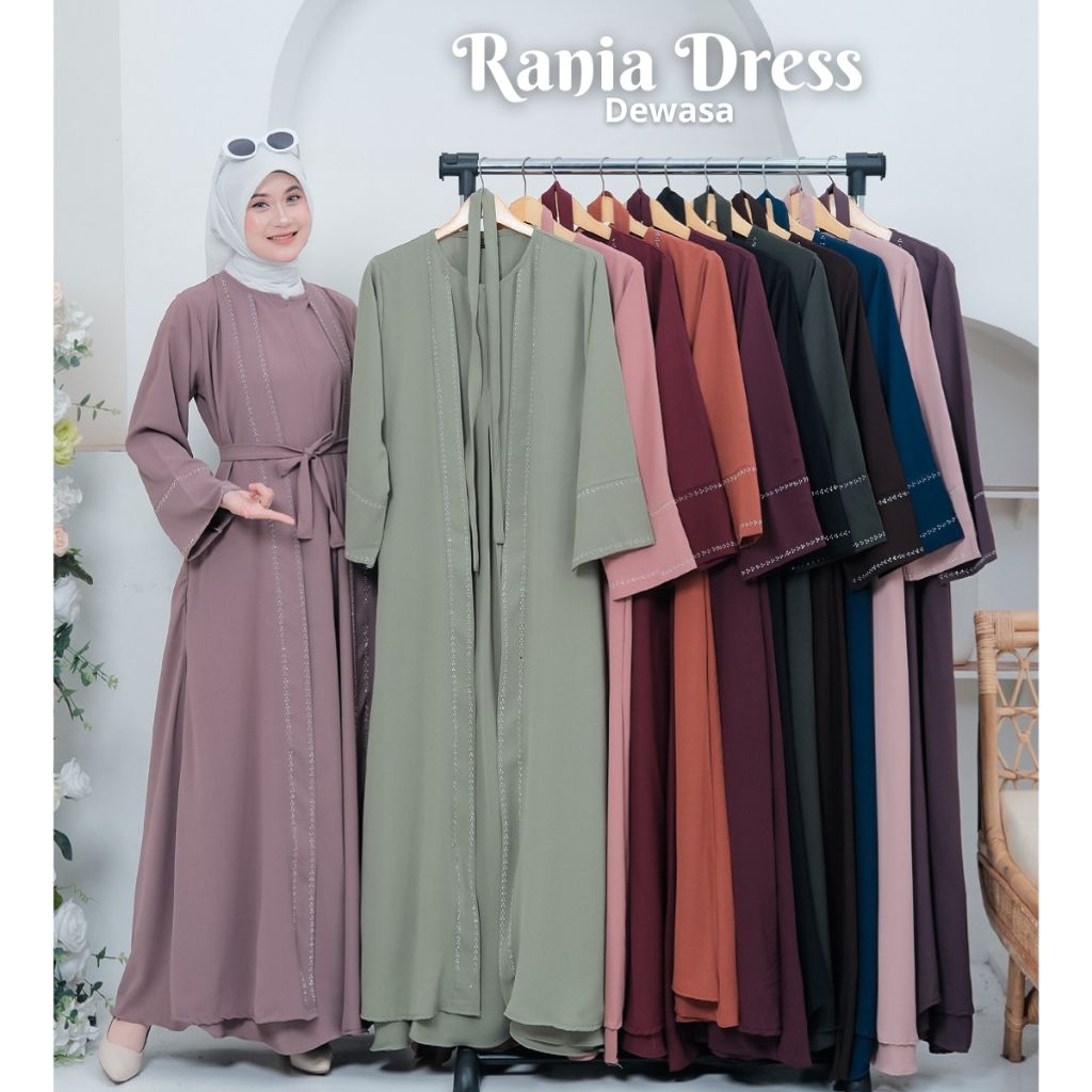 ARTIYANI FASHION Rania Dress Gamis Sabrina Swarovski Muslim Payet Model Terbaru Kekinian Lengan Panj
