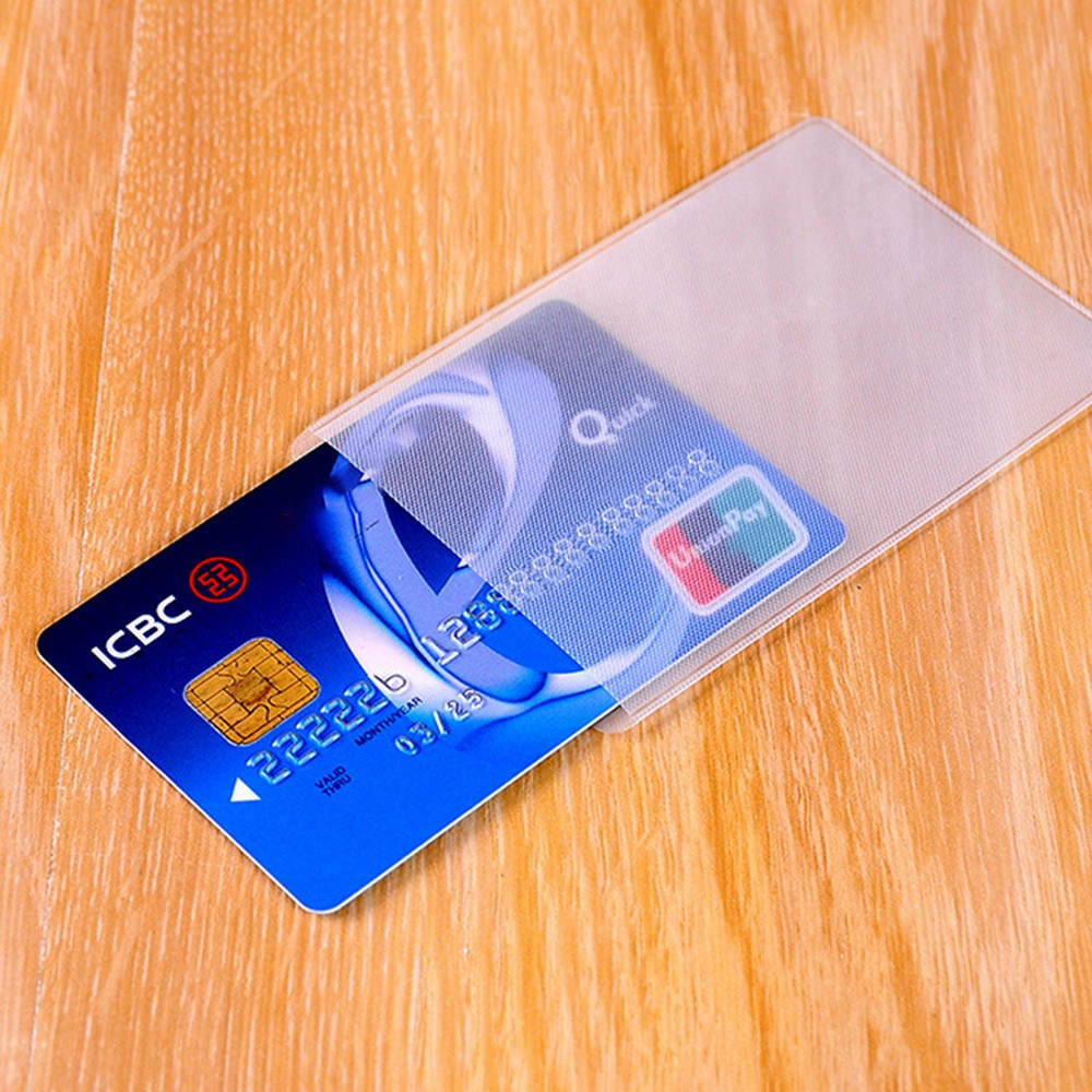 

Plastik Pelindung Kartu ATM SIM KTP Transparan Sampul Cover Anti Gores / Sarung Pelindung Credit Card Tahan Air Serbaguna