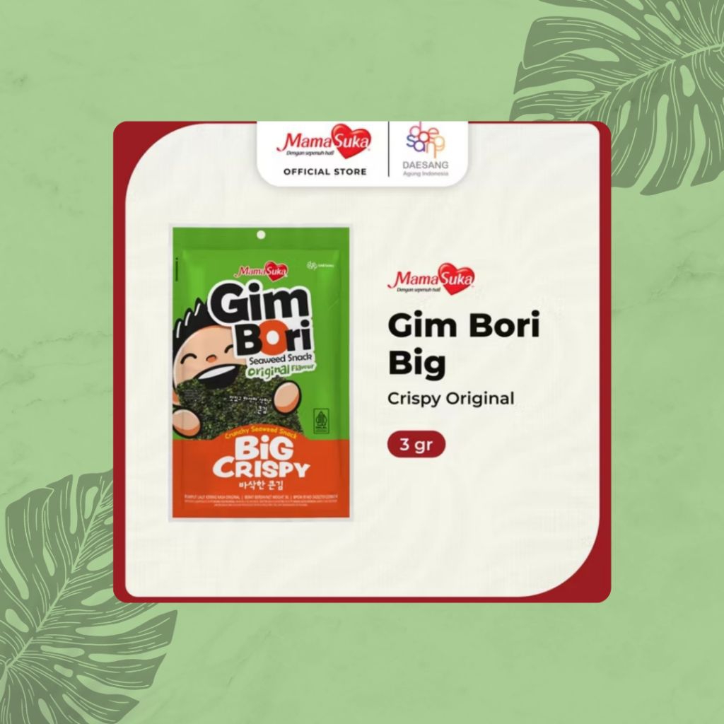 

Gim Bori Big Crispy Original 3gr Mama Suka