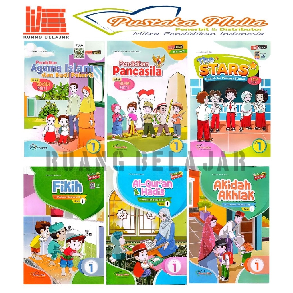 Buku Pustaka Mulia SD/MI Kelas 1 - Kurikulum Merdeka