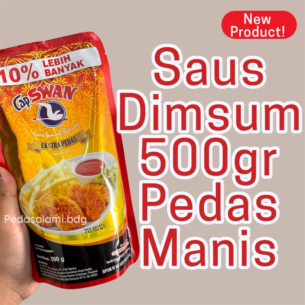 

New! Saus Dimsum Extra Pedas Cap Swan Premium Pouch 500gr Termurah || Pedas Alami Bandung || Saus Cocolan Bangkok Asli