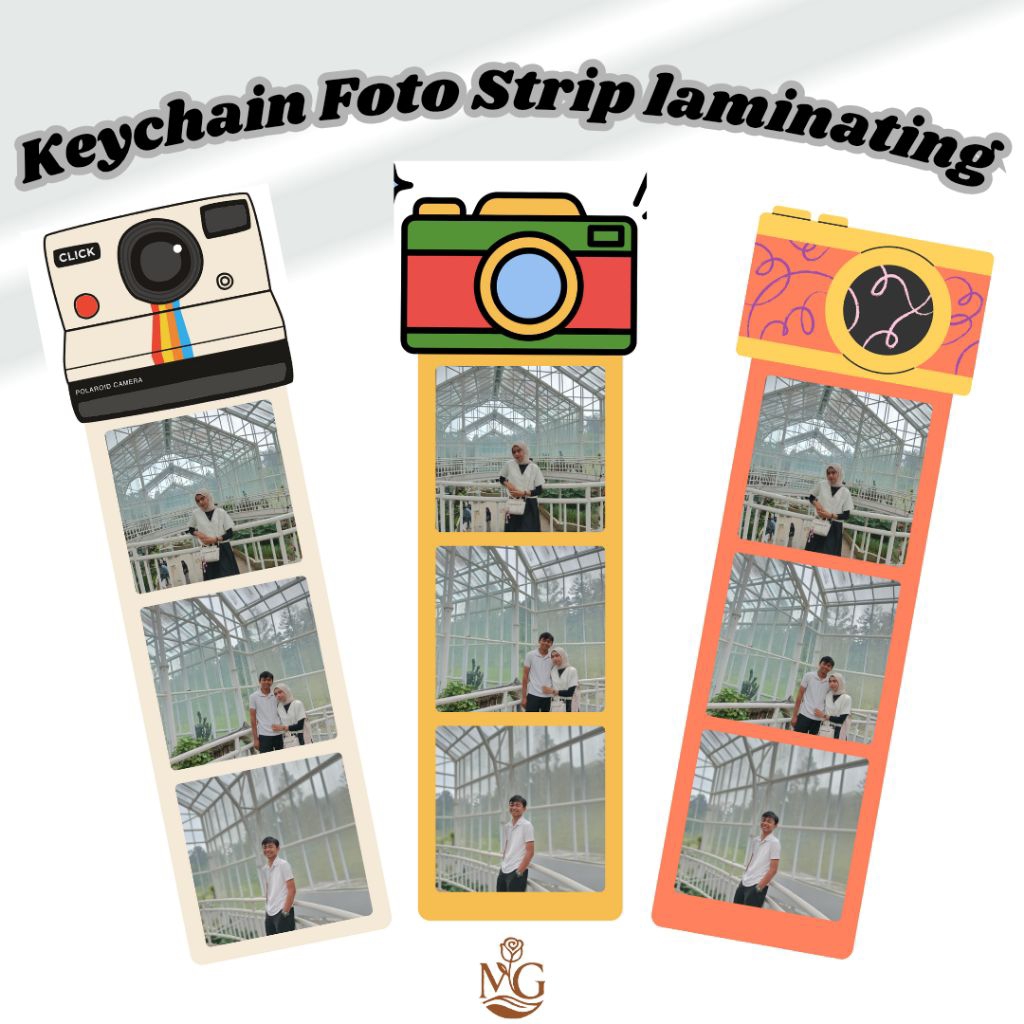FOTO STRIP KEYCHAIN FOTO STRIP 3 FOTO LAMINATING FOTO BOOTH FOTO BOX