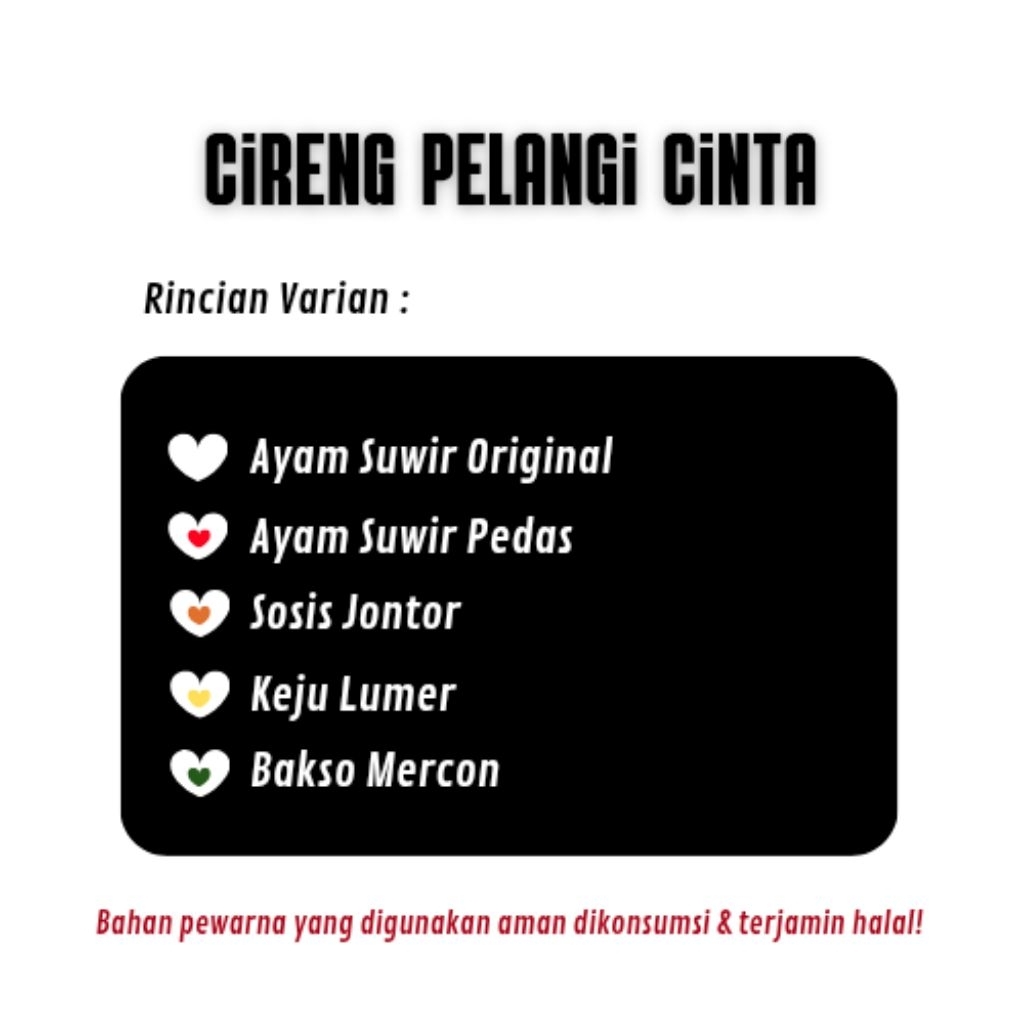 

Cireng Frozen Pelangi Cinta Size M isi 4 (8 cm x 8 cm)