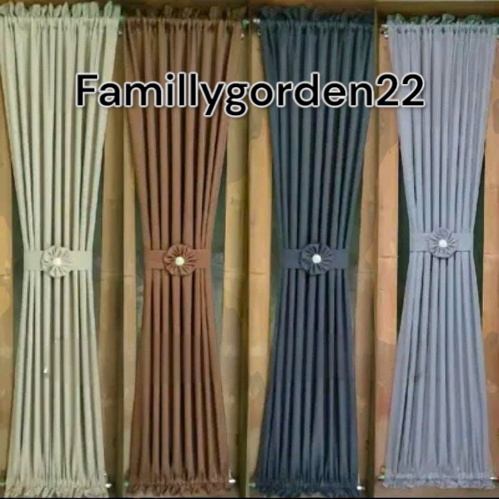 Gorden kupu kupu /Gorden kupu kupu ikat tengah bahan tebal Blackout..