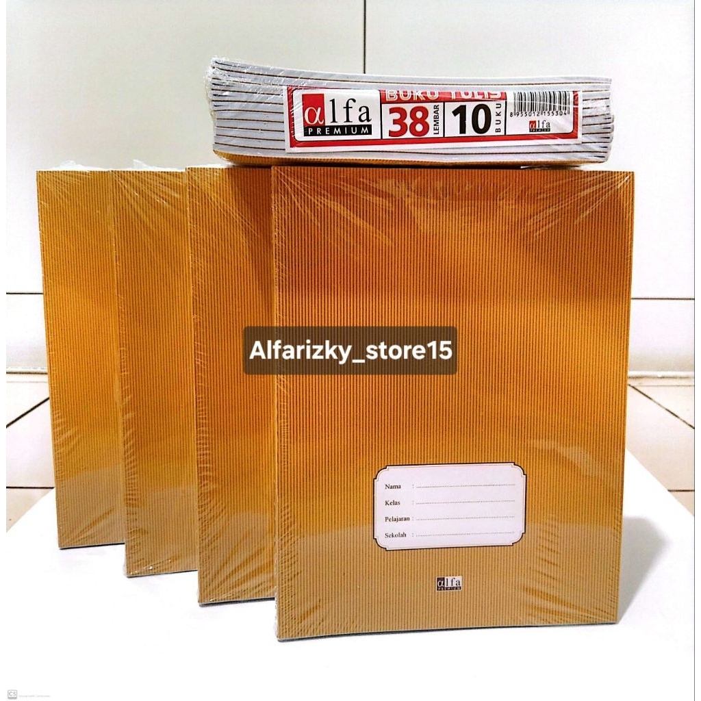 

Buku Tulis ALFA PREMIUM Sampul Coklat Kraft 38 Lbr, 1Pak isi 10 Buku
